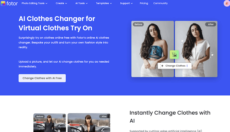 fotor ai clothes changer