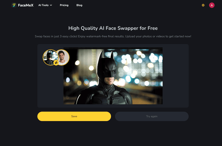 ai batman face swapper facemex