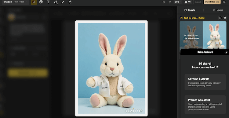 dzine ai rabbit psychiatrist