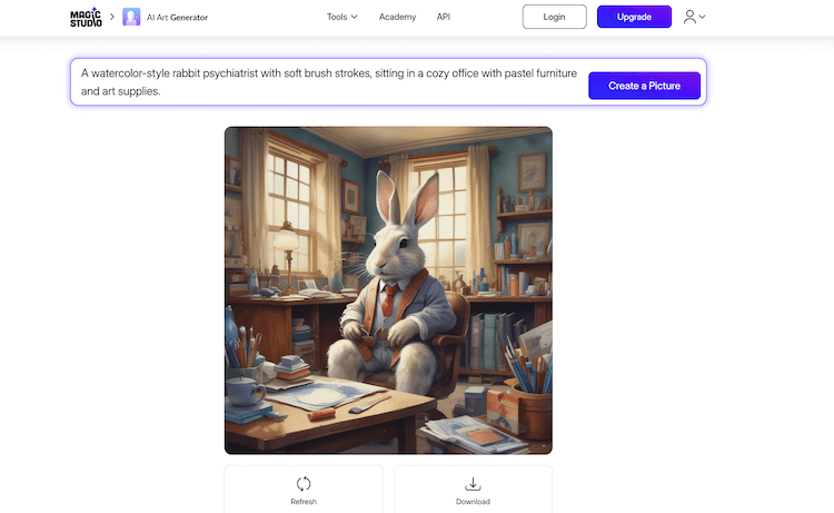 magicstudio ai rabbit psychiatrist