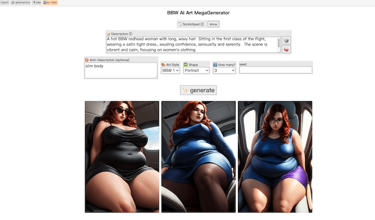 perchance ai bbw image